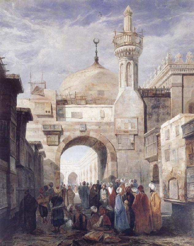 Adrien Dauzats Mosque of Al Azhar in Cairo Germany oil painting art